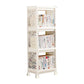 Plastic Bookcase Contemporary Style Open Back Bookshelf for Office Home Study Room 14.2"L x 9.4"W x 38.2"H White Clearhalo 'Bookcases' 'furn' 'furn_bookcases' 'Furniture' 'furniture_bookcases' 'Office Furniture' 4902004
