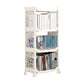 Plastic Bookcase Contemporary Style Open Back Bookshelf for Office Home Study Room 18.1"L x 9.8"W x 38.2"H White Clearhalo 'Bookcases' 'furn' 'furn_bookcases' 'Furniture' 'furniture_bookcases' 'Office Furniture' 4902006