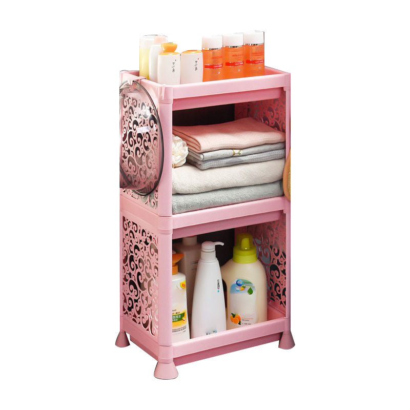 Plastic Bookcase Contemporary Style Open Back Bookshelf for Office Home Study Room Pink Clearhalo 'Bookcases' 'furn' 'furn_bookcases' 'Furniture' 'furniture_bookcases' 'Office Furniture' 4902009