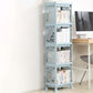 Plastic Bookcase Contemporary Style Open Back Bookshelf for Office Home Study Room 14.2"L x 9.4"W x 50"H Blue Clearhalo 'Bookcases' 'furn' 'furn_bookcases' 'Furniture' 'furniture_bookcases' 'Office Furniture' 4902023