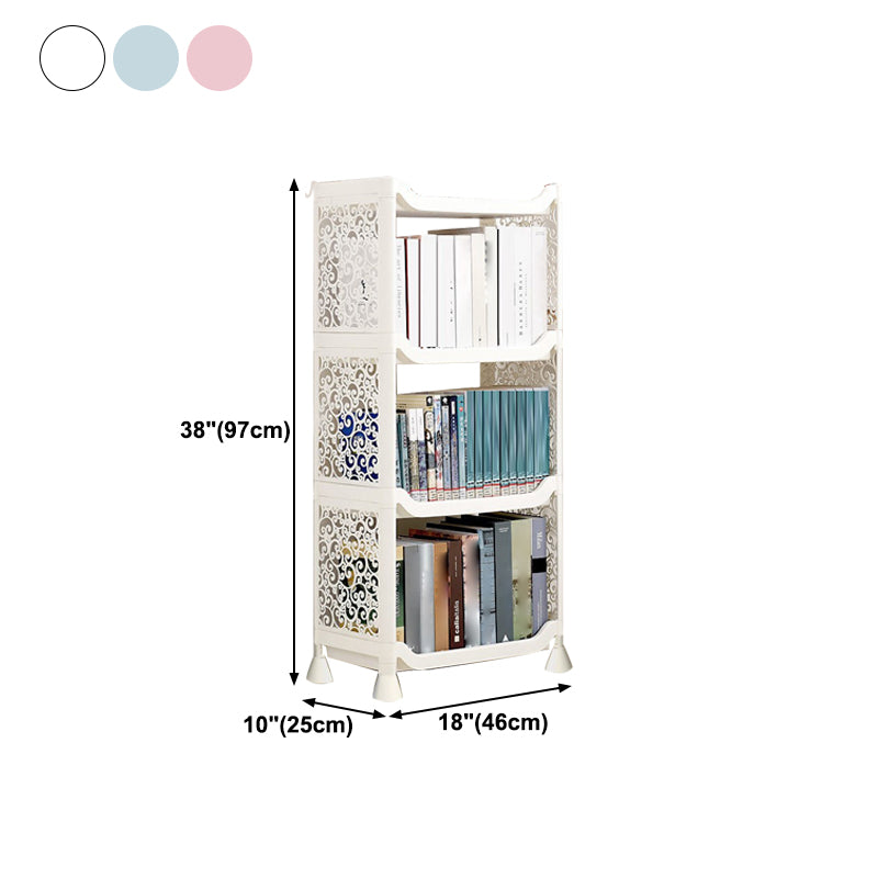 Plastic Bookcase Contemporary Style Open Back Bookshelf for Office Home Study Room Clearhalo 'Bookcases' 'furn' 'furn_bookcases' 'Furniture' 'furniture_bookcases' 'Office Furniture' 4902035