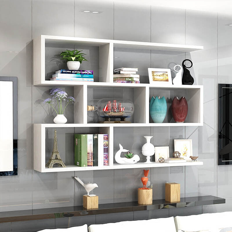 Solid Wood Bookshelf Contemporary Style Wall Mounted Bookcase for Office Home Clearhalo 'Bookcases' 'furn' 'furn_bookcases' 'Furniture' 'furniture_bookcases' 'Office Furniture' 4902036