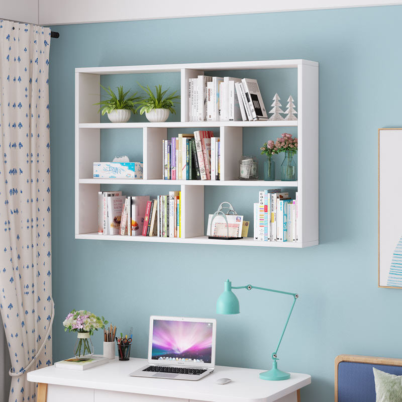 Solid Wood Bookshelf Contemporary Style Wall Mounted Bookcase for Office Home Clearhalo 'Bookcases' 'furn' 'furn_bookcases' 'Furniture' 'furniture_bookcases' 'Office Furniture' 4902041