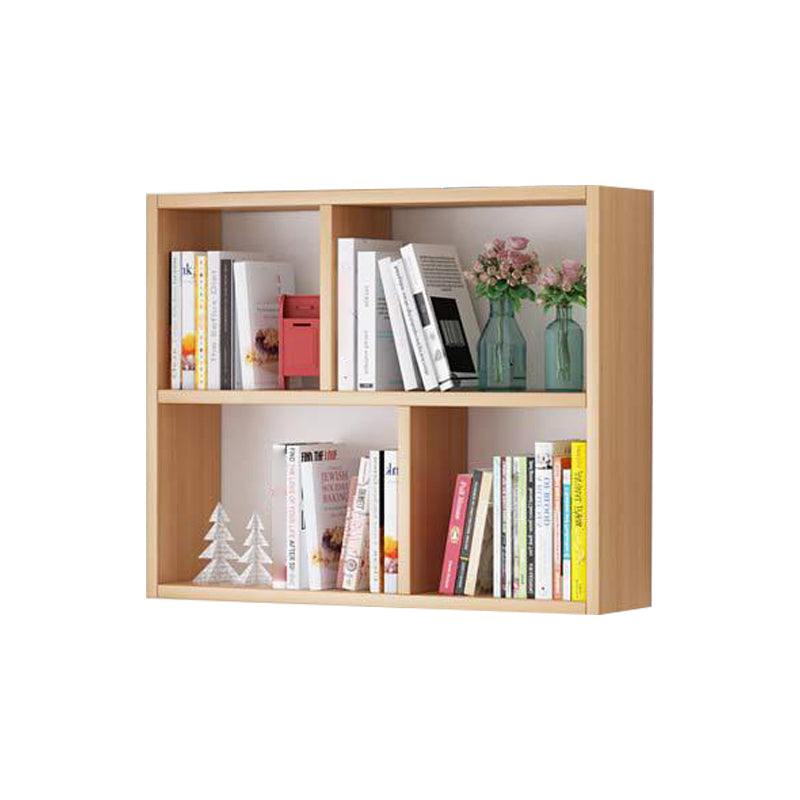 Solid Wood Bookshelf Contemporary Style Wall Mounted Bookcase for Office Home Cube 31.5"L x 7.9"W x 25.6"H Natural Clearhalo 'Bookcases' 'furn' 'furn_bookcases' 'Furniture' 'furniture_bookcases' 'Office Furniture' 4902057