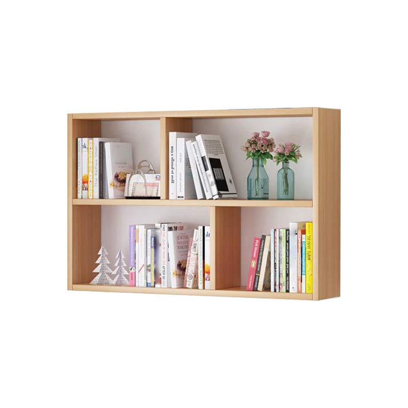 Solid Wood Bookshelf Contemporary Style Wall Mounted Bookcase for Office Home Cube 39.4"L x 7.9"W x 25.6"H Natural Clearhalo 'Bookcases' 'furn' 'furn_bookcases' 'Furniture' 'furniture_bookcases' 'Office Furniture' 4902058