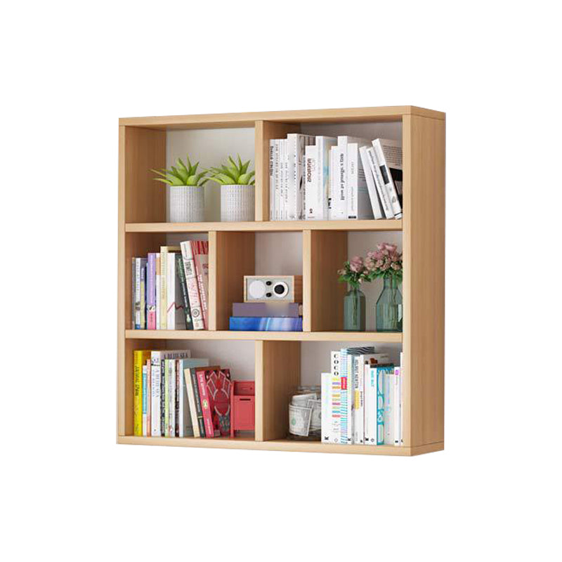 Solid Wood Bookshelf Contemporary Style Wall Mounted Bookcase for Office Home Cube 31.5"L x 7.9"W x 38.2"H Natural Clearhalo 'Bookcases' 'furn' 'furn_bookcases' 'Furniture' 'furniture_bookcases' 'Office Furniture' 4902061