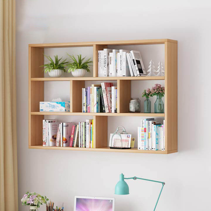 Solid Wood Bookshelf Contemporary Style Wall Mounted Bookcase for Office Home Clearhalo 'Bookcases' 'furn' 'furn_bookcases' 'Furniture' 'furniture_bookcases' 'Office Furniture' 4902062