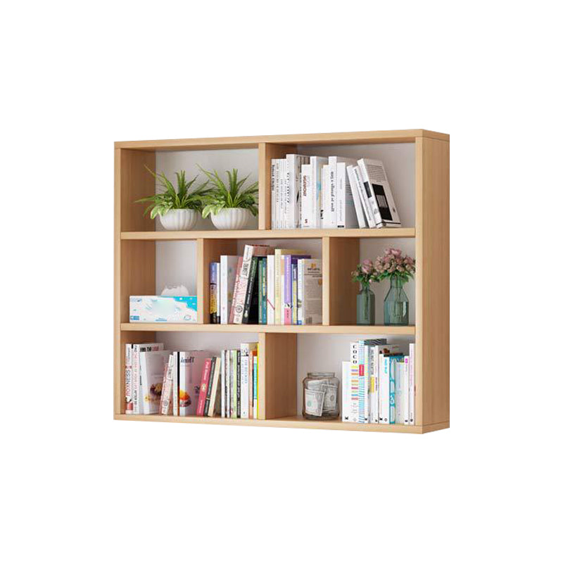 Solid Wood Bookshelf Contemporary Style Wall Mounted Bookcase for Office Home Cube 39"L x 8"W x 38"H Natural Clearhalo 'Bookcases' 'furn' 'furn_bookcases' 'Furniture' 'furniture_bookcases' 'Office Furniture' 4902063