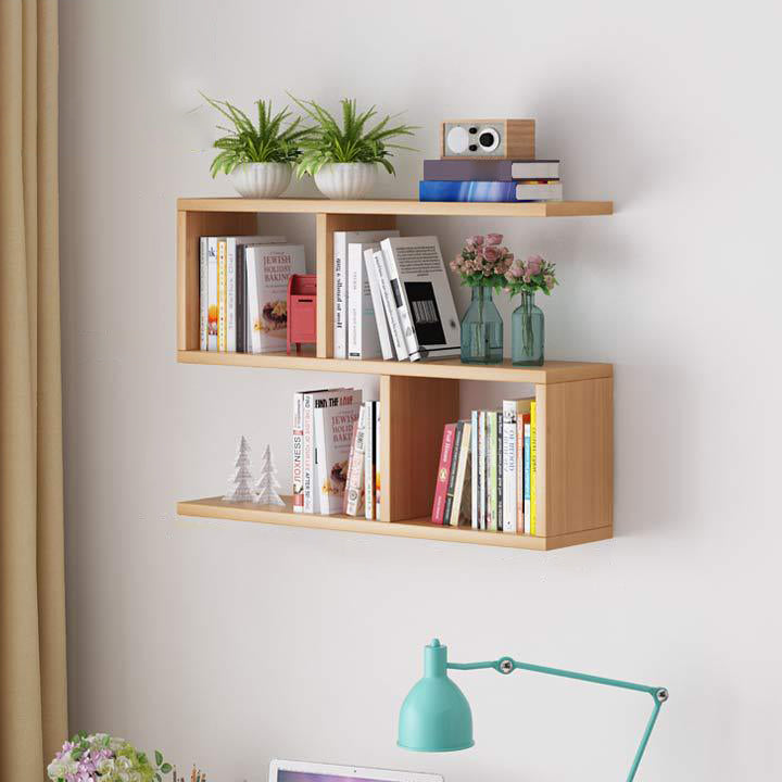 Solid Wood Bookshelf Contemporary Style Wall Mounted Bookcase for Office Home Clearhalo 'Bookcases' 'furn' 'furn_bookcases' 'Furniture' 'furniture_bookcases' 'Office Furniture' 4902064