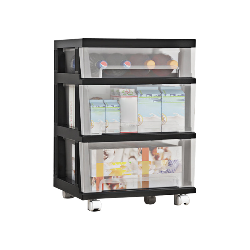 Plastic Bookshelf Contemporary Style Closed Back Bookcase for Office Home Study Room 15.7"L x 13"W x 21.7"H Black Clearhalo 'Bookcases' 'furn' 'furn_bookcases' 'Furniture' 'furniture_bookcases' 'Office Furniture' 4902086
