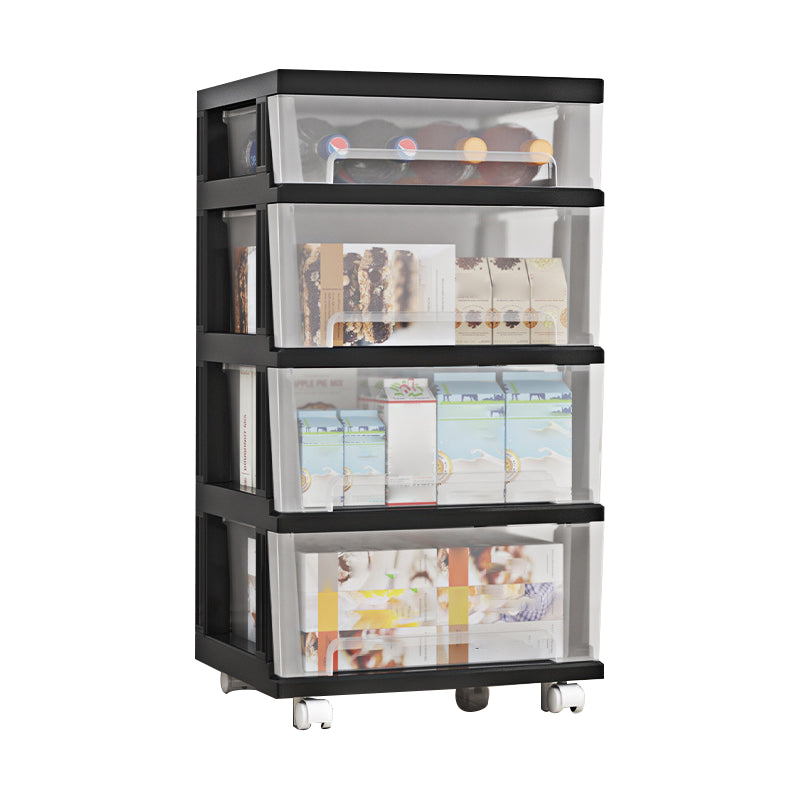 Plastic Bookshelf Contemporary Style Closed Back Bookcase for Office Home Study Room 15.7"L x 13"W x 29.1"H Black Clearhalo 'Bookcases' 'furn' 'furn_bookcases' 'Furniture' 'furniture_bookcases' 'Office Furniture' 4902088