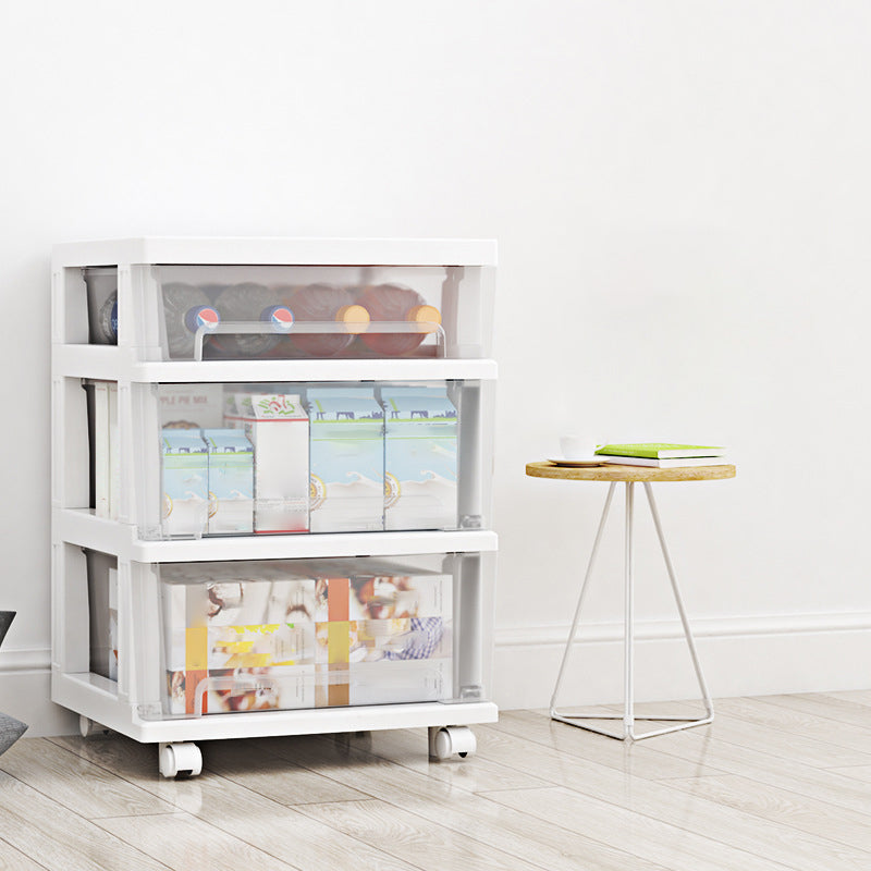 Plastic Bookshelf Contemporary Style Closed Back Bookcase for Office Home Study Room 15.7"L x 13"W x 21.7"H Clear Clearhalo 'Bookcases' 'furn' 'furn_bookcases' 'Furniture' 'furniture_bookcases' 'Office Furniture' 4902092