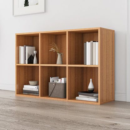 Closed Back Bookshelf Contemporary Style Bookcase for Office Home Study Room 39.4"L x 11.8"W x 26.4"H Brown Clearhalo 'Bookcases' 'furn' 'furn_bookcases' 'Furniture' 'furniture_bookcases' 'Office Furniture' 4902114