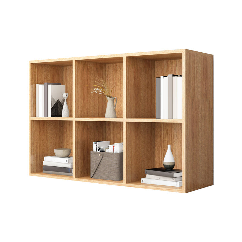 Closed Back Bookshelf Contemporary Style Bookcase for Office Home Study Room 39.4"L x 11.8"W x 26.4"H Natural Clearhalo 'Bookcases' 'furn' 'furn_bookcases' 'Furniture' 'furniture_bookcases' 'Office Furniture' 4902115
