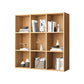 Closed Back Bookshelf Contemporary Style Bookcase for Office Home Study Room 39.4"L x 11.8"W x 39.4"H Natural Clearhalo 'Bookcases' 'furn' 'furn_bookcases' 'Furniture' 'furniture_bookcases' 'Office Furniture' 4902120