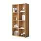 Closed Back Bookshelf Contemporary Style Bookcase for Office Home Study Room 26.4"L x 11.8"W x 52.2"H Natural Clearhalo 'Bookcases' 'furn' 'furn_bookcases' 'Furniture' 'furniture_bookcases' 'Office Furniture' 4902123