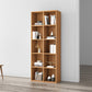 Closed Back Bookshelf Contemporary Style Bookcase for Office Home Study Room 26.4"L x 11.8"W x 65"H Brown Clearhalo 'Bookcases' 'furn' 'furn_bookcases' 'Furniture' 'furniture_bookcases' 'Office Furniture' 4902129