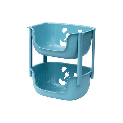 Plastic Contemporary Geometric Bookshelf Vertical Open Bookcase for Home 15.2"L x 11.2"W x 18.5"H Blue Clearhalo 'Bookcases' 'furn' 'furn_bookcases' 'Furniture' 'furniture_bookcases' 'Office Furniture' 4902147