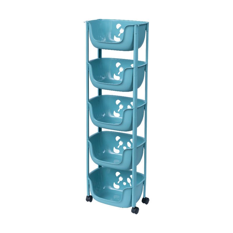 Plastic Contemporary Geometric Bookshelf Vertical Open Bookcase for Home 15.2"L x 11.2"W x 46.5"H Blue Clearhalo 'Bookcases' 'furn' 'furn_bookcases' 'Furniture' 'furniture_bookcases' 'Office Furniture' 4902153