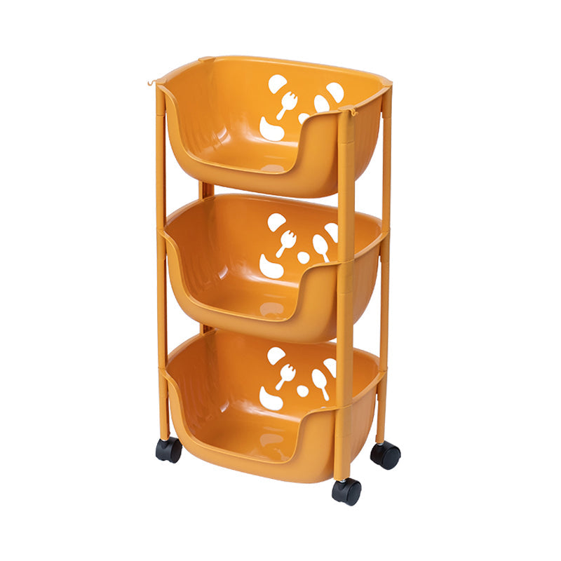 Plastic Contemporary Geometric Bookshelf Vertical Open Bookcase for Home 15.2"L x 11.2"W x 26.8"H Orange Clearhalo 'Bookcases' 'furn' 'furn_bookcases' 'Furniture' 'furniture_bookcases' 'Office Furniture' 4902164