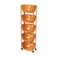 Plastic Contemporary Geometric Bookshelf Vertical Open Bookcase for Home 15.2"L x 11.2"W x 46.5"H Orange Clearhalo 'Bookcases' 'furn' 'furn_bookcases' 'Furniture' 'furniture_bookcases' 'Office Furniture' 4902166