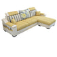Sloped Arms Sectionals 106.3"L High Back Sofa with Storage for Apartment Yellow Clearhalo 'Furniture' 'furniture_sectionals' 'Living Room Furniture' 'Sectionals' 4908578