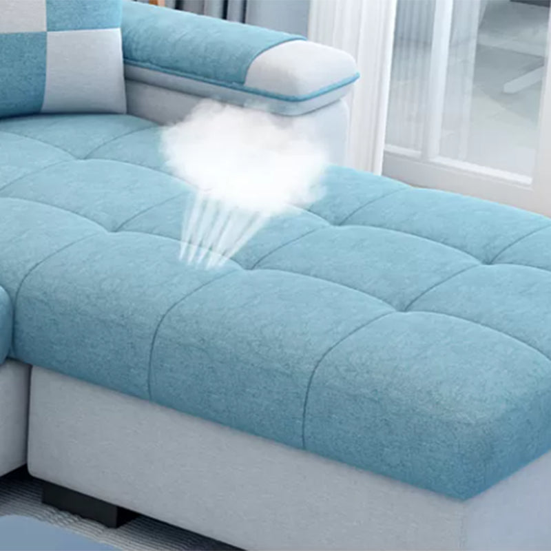 Sloped Arms Sectionals 106.3"L High Back Sofa with Storage for Apartment Clearhalo 'Furniture' 'furniture_sectionals' 'Living Room Furniture' 'Sectionals' 4908587