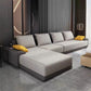 Pillowed Back Cushions Pillow Top Arm L-Shape Sectional with Slipcovered Grey Clearhalo 'furn' 'furn_sectionals' 'Furniture' 'furniture_sectionals' 'Living Room Furniture' 'Sectionals' 4908618