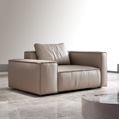 Genuine Leather Pillowed Back Cushions Sofa and Sectional with Wear Resistant 45"L x 40"W x 33.5"H Clearhalo 'furn' 'furn_sectionals' 'Furniture' 'furniture_sectionals' 'Living Room Furniture' 'Sectionals' 4908634