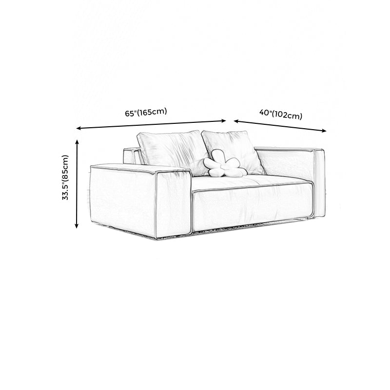 Genuine Leather Pillowed Back Cushions Sofa and Sectional with Wear Resistant Clearhalo 'furn' 'furn_sectionals' 'Furniture' 'furniture_sectionals' 'Living Room Furniture' 'Sectionals' 4908636