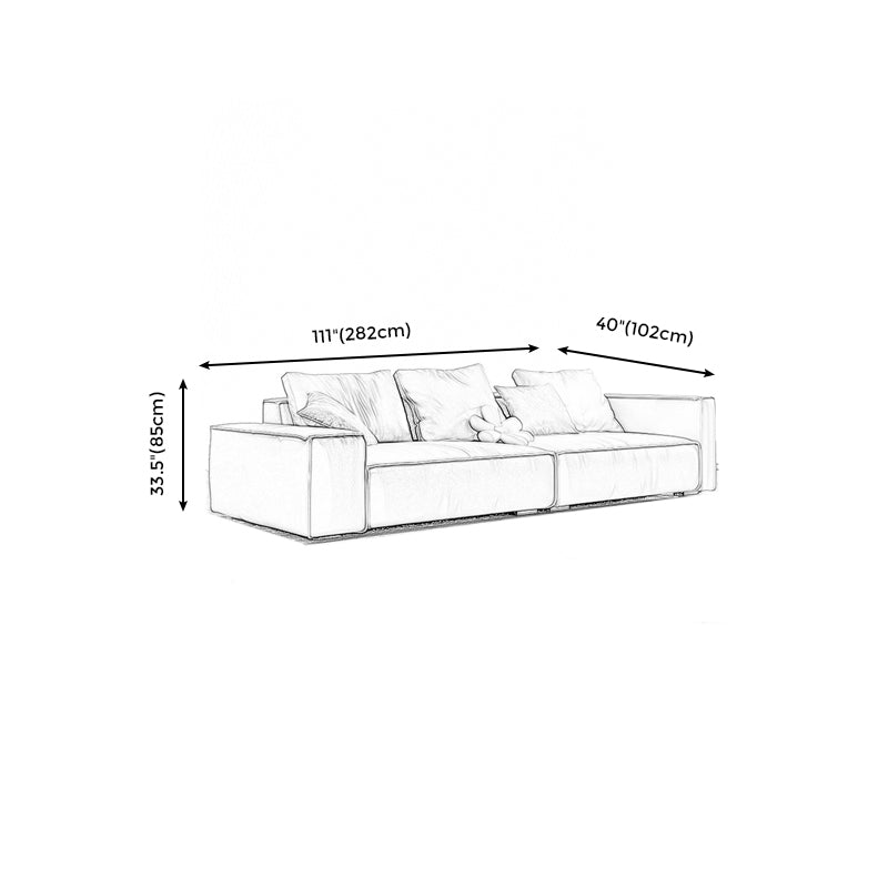 Genuine Leather Pillowed Back Cushions Sofa and Sectional with Wear Resistant Clearhalo 'furn' 'furn_sectionals' 'Furniture' 'furniture_sectionals' 'Living Room Furniture' 'Sectionals' 4908640