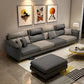 Stain-Resistant Pillowed Back Cushions Sectional Square Arm Sofa with Ottoman Included Dark Grey Light Grey Clearhalo 'furn' 'furn_sectionals' 'Furniture' 'furniture_sectionals' 'Living Room Furniture' 'Sectionals' 4908646