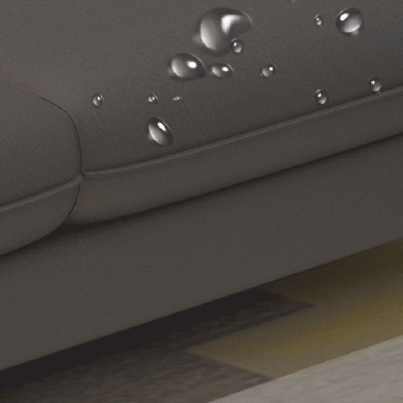 Stain-Resistant Pillowed Back Cushions Sectional Square Arm Sofa with Ottoman Included Clearhalo 'furn' 'furn_sectionals' 'Furniture' 'furniture_sectionals' 'Living Room Furniture' 'Sectionals' 4908654