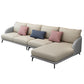 126"L √ó 67"W Faux Leather Sofa and Chaise Cushion Back Sectional with Sloped Arms Gray-Yellow Sponge Clearhalo 'furn' 'furn_sectionals' 'Furniture' 'furniture_sectionals' 'Living Room Furniture' 'Sectionals' 4908676