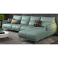Green Modern Genuine Leather Cushion Back Sofa/Sectional with Wear-Resisting 110"L x 62"W x 33.5"H Clearhalo 'furn' 'furn_sectionals' 'Furniture' 'furniture_sectionals' 'Living Room Furniture' 'Sectionals' 4908686