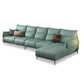 Green Modern Genuine Leather Cushion Back Sofa/Sectional with Wear-Resisting Clearhalo 'furn' 'furn_sectionals' 'Furniture' 'furniture_sectionals' 'Living Room Furniture' 'Sectionals' 4908691