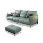 Green Modern Genuine Leather Cushion Back Sofa/Sectional with Wear-Resisting 87"L x 65"W x 33.5"H Clearhalo 'furn' 'furn_sectionals' 'Furniture' 'furniture_sectionals' 'Living Room Furniture' 'Sectionals' 4908693