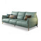 Green Modern Genuine Leather Cushion Back Sofa/Sectional with Wear-Resisting Clearhalo 'furn' 'furn_sectionals' 'Furniture' 'furniture_sectionals' 'Living Room Furniture' 'Sectionals' 4908698