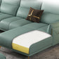 Green Modern Genuine Leather Cushion Back Sofa/Sectional with Wear-Resisting Clearhalo 'furn' 'furn_sectionals' 'Furniture' 'furniture_sectionals' 'Living Room Furniture' 'Sectionals' 4908700