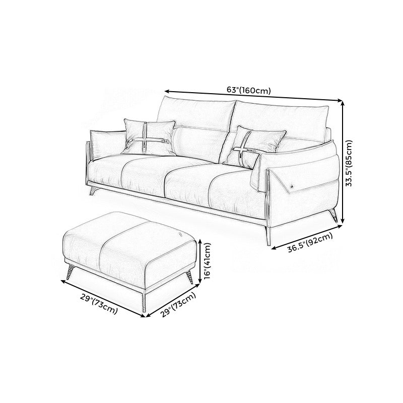 Green Modern Genuine Leather Cushion Back Sofa/Sectional with Wear-Resisting Clearhalo 'furn' 'furn_sectionals' 'Furniture' 'furniture_sectionals' 'Living Room Furniture' 'Sectionals' 4908707