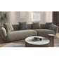 Dark Gray Flared Arm Sectional Contemporary Tight Back Curved Sofa for Living Room 110"L x 55"W x 28"H Faux Leather Clearhalo 'furn' 'furn_sectionals' 'Furniture' 'furniture_sectionals' 'Living Room Furniture' 'Sectionals' 4908716