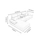 Modern L-Shape Sectional Pillow Back Cushion Sofa and Chaise with Storage Clearhalo 'furn' 'furn_sectionals' 'Furniture' 'furniture_sectionals' 'Living Room Furniture' 'Sectionals' 4908779