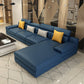 Right Hand Facing Sofa L-Shape Sectional 4-seater for Living Room Dark Blue Clearhalo 'furn' 'furn_sectionals' 'Furniture' 'furniture_sectionals' 'Living Room Furniture' 'Sectionals' 4908859
