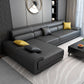 Scandinavian Sofa L-Shape Sectional Left Hand Facing for Four People Dark Gray Faux Leather Clearhalo 'furn' 'furn_sectionals' 'Furniture' 'furniture_sectionals' 'Living Room Furniture' 'Sectionals' 4908869