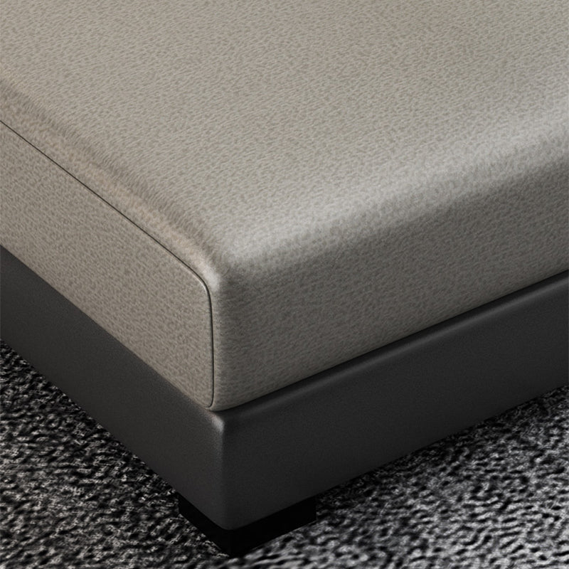 Stain-Resistant Faux Leather Sofa Pillow Top Arm Sectional for Apartment Clearhalo 'furn' 'furn_sectionals' 'Furniture' 'furniture_sectionals' 'Living Room Furniture' 'Sectionals' 4908919