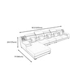 Stain-Resistant Faux Leather Sofa Pillow Top Arm Sectional for Apartment Clearhalo 'furn' 'furn_sectionals' 'Furniture' 'furniture_sectionals' 'Living Room Furniture' 'Sectionals' 4908923