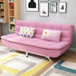 Contemporary Armless Sofa Foldable Couch with Tufted Back for Living Room Pink Clearhalo 'furn' 'furn_sofas' 'Furniture' 'furniture_sofas' 'Living Room Furniture' 'Sofa' 'sofas' 4908989