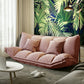 Modern Tight Back Convertible Sleeper Sofa Fabric Armless Solid Color Sofa Pink Clearhalo 'furn' 'furn_sofas' 'Furniture' 'furniture_sofas' 'Living Room Furniture' 'Sofa' 'sofas' 4908996