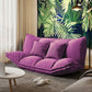 Modern Tight Back Convertible Sleeper Sofa Fabric Armless Solid Color Sofa 63"L x 41"W x 20"H Purple Clearhalo 'furn' 'furn_sofas' 'Furniture' 'furniture_sofas' 'Living Room Furniture' 'Sofa' 'sofas' 4909007