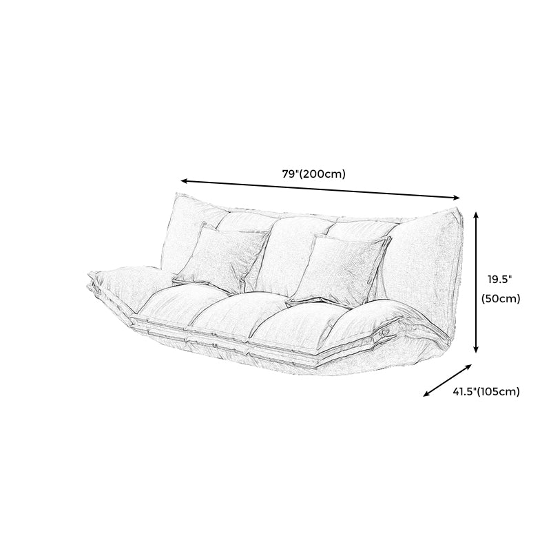 Modern Tight Back Convertible Sleeper Sofa Fabric Armless Solid Color Sofa Clearhalo 'furn' 'furn_sofas' 'Furniture' 'furniture_sofas' 'Living Room Furniture' 'Sofa' 'sofas' 4909014